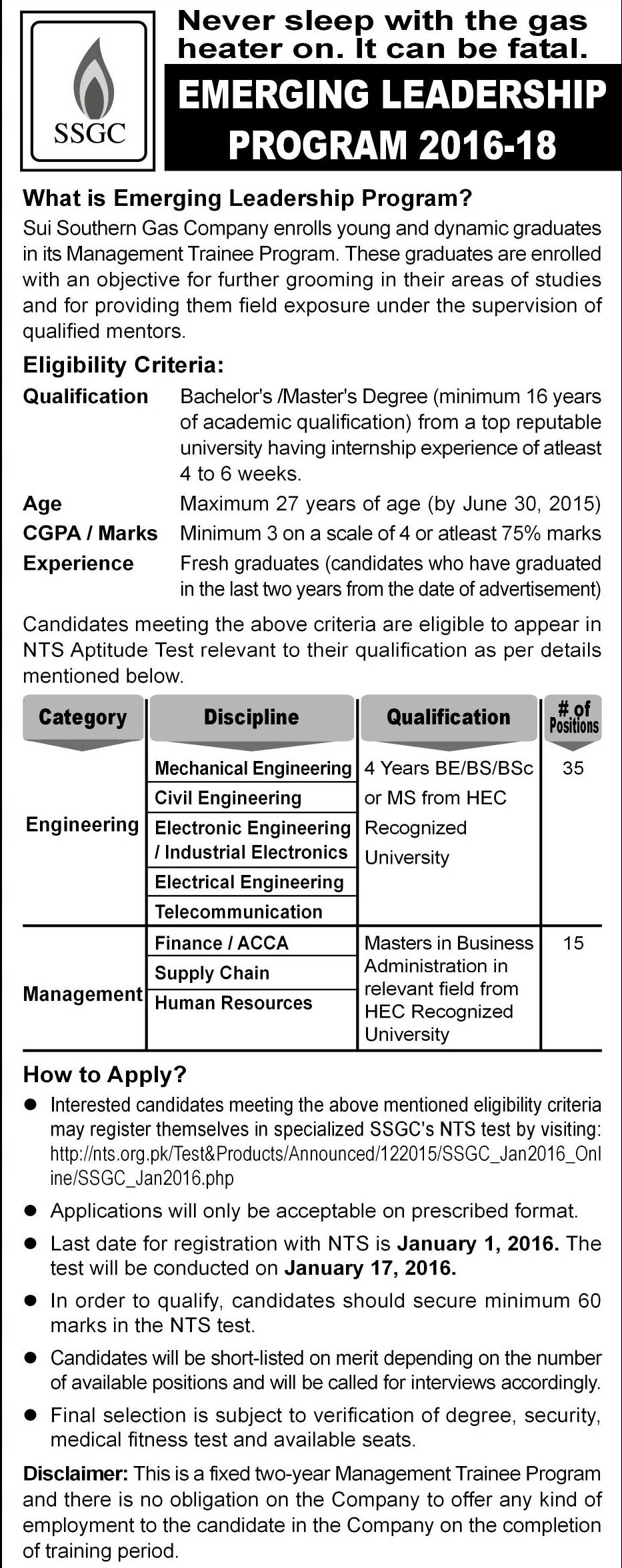 Sui Southern Gas Company (ssgc) Scholarship Program